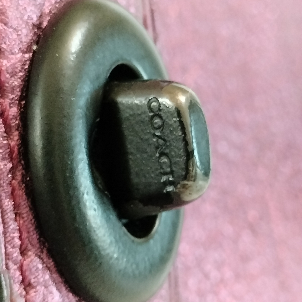 Coach Purple Leather Satchel - Picture 8 of 16